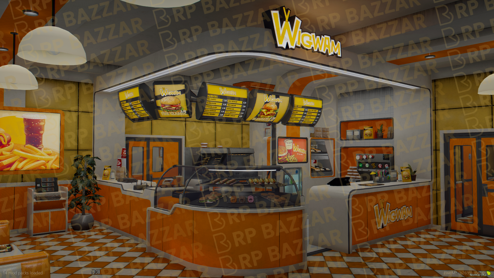 Custom Pizza Place FiveM MLO — GTA RP Interior — ESX QB QBOX — RPBazzar