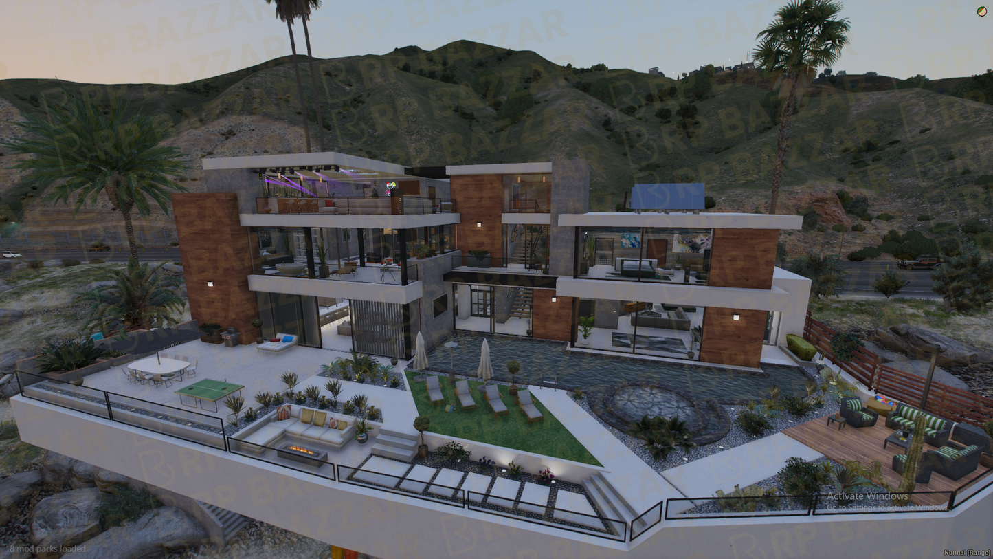 Chrome Mansion FiveM MLO — GTA RP Interior — ESX QB QBOX — RPBazzar