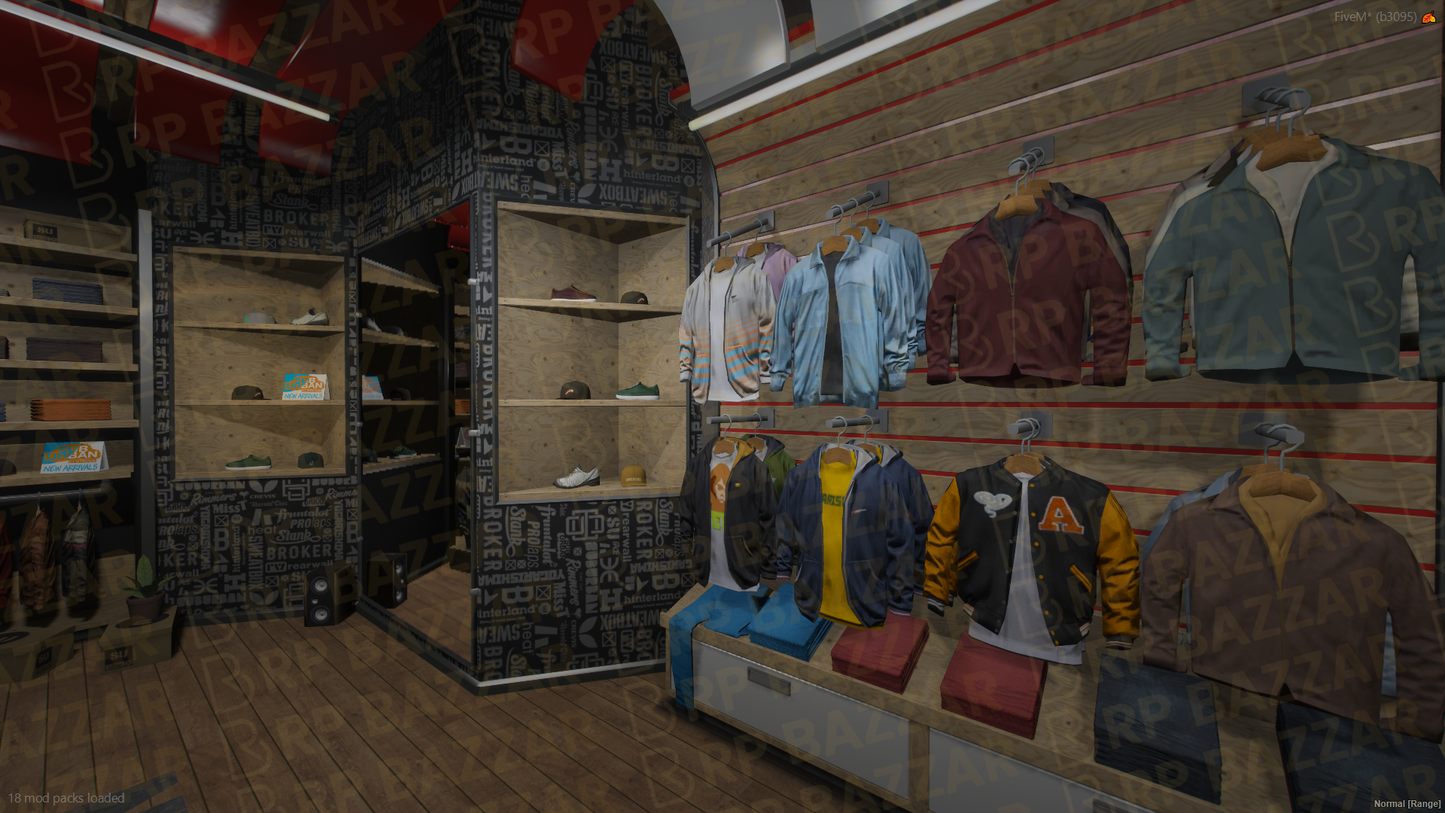 Trendy Clothing Store FiveM MLO — GTA RP Interior — ESX QB QBOX — RPBazzar