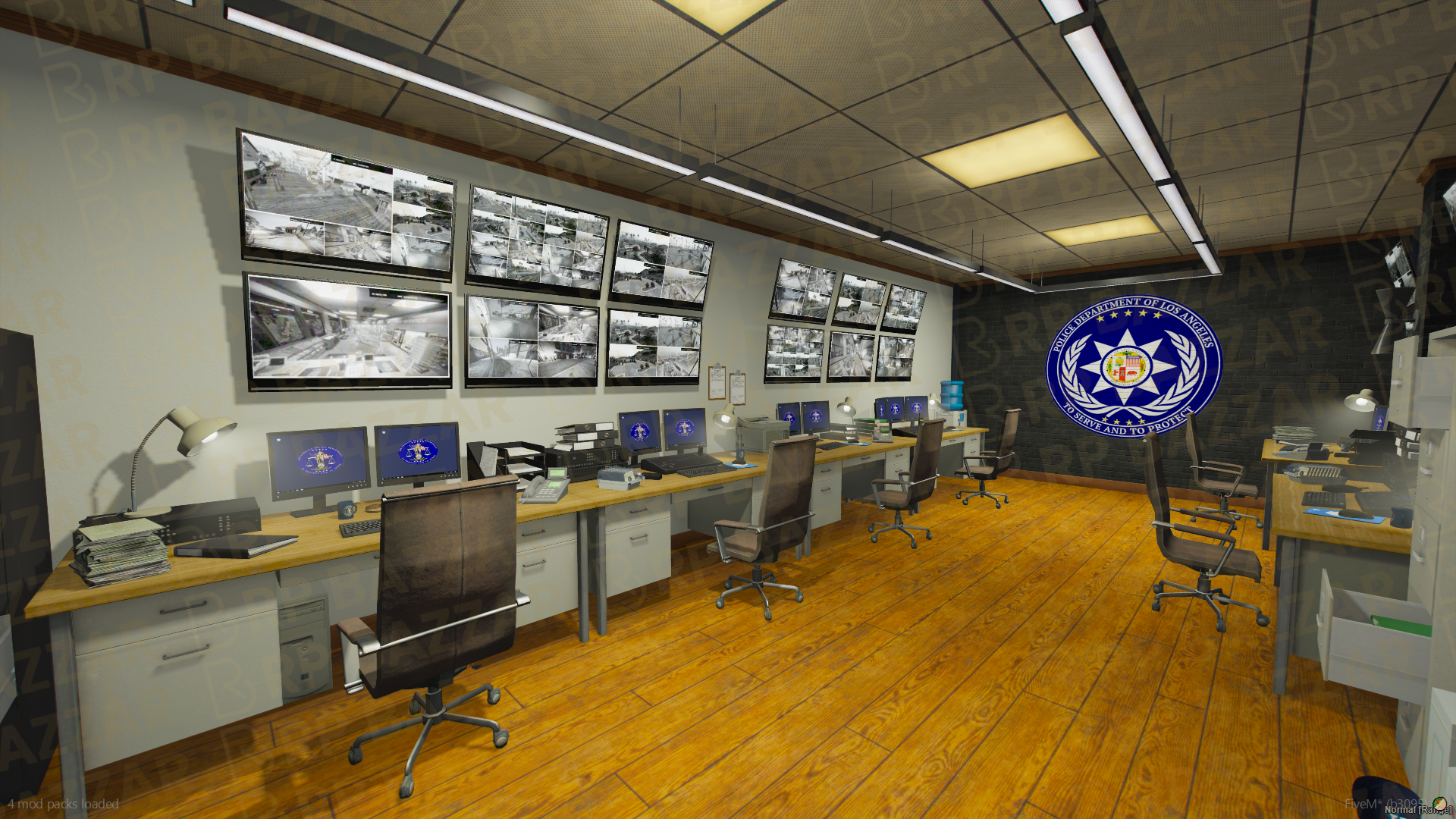 Sheriff Police Station FiveM MLO — GTA RP Interior — ESX QB QBOX — RPBazzar