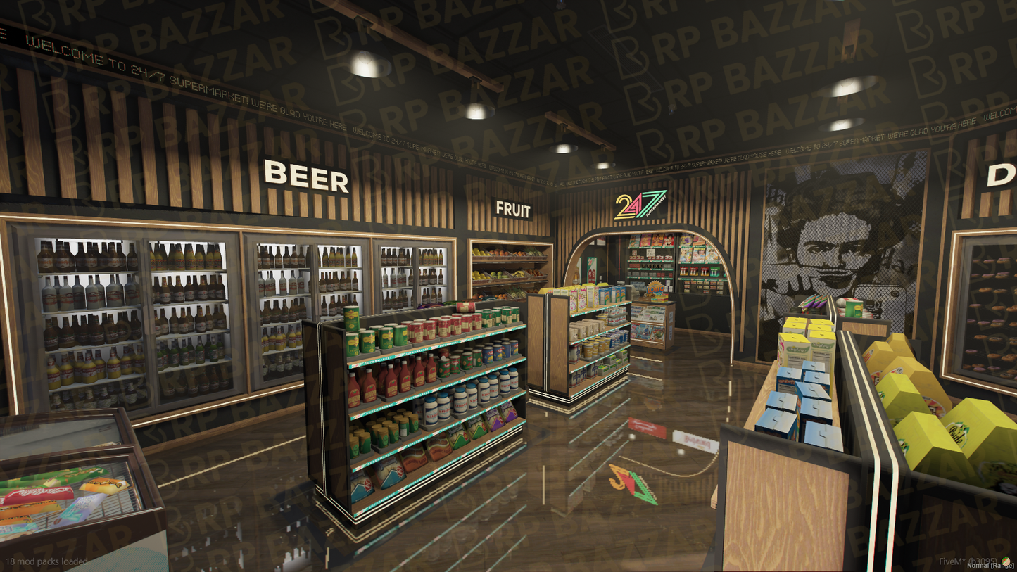 Budget 24-7 Store FiveM MLO — GTA RP Interior — ESX QB QBOX — RPBazzar