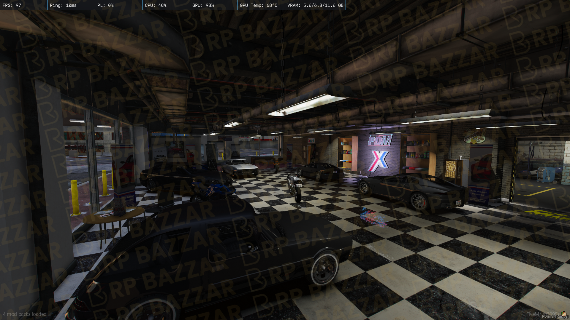 Garage Vehicle Shop FiveM MLO — GTA RP Interior — ESX QB QBOX — RPBazzar