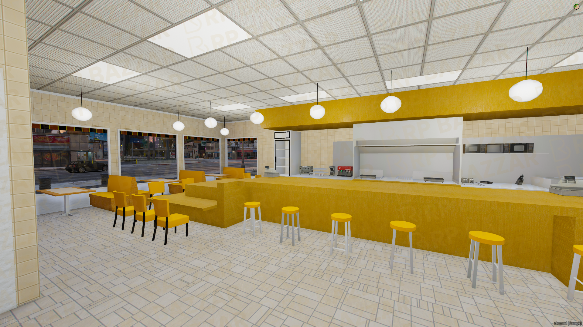 Luxury Food Hall FiveM MLO — GTA RP Interior — ESX QB QBOX — RPBazzar