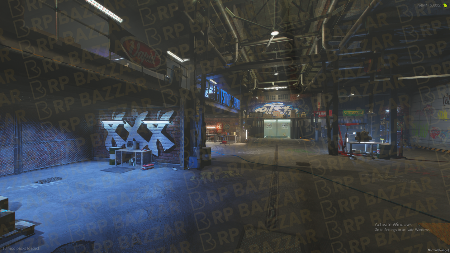 Rough Mechanic Shop FiveM MLO — GTA RP Interior — ESX QB QBOX — RPBazzar