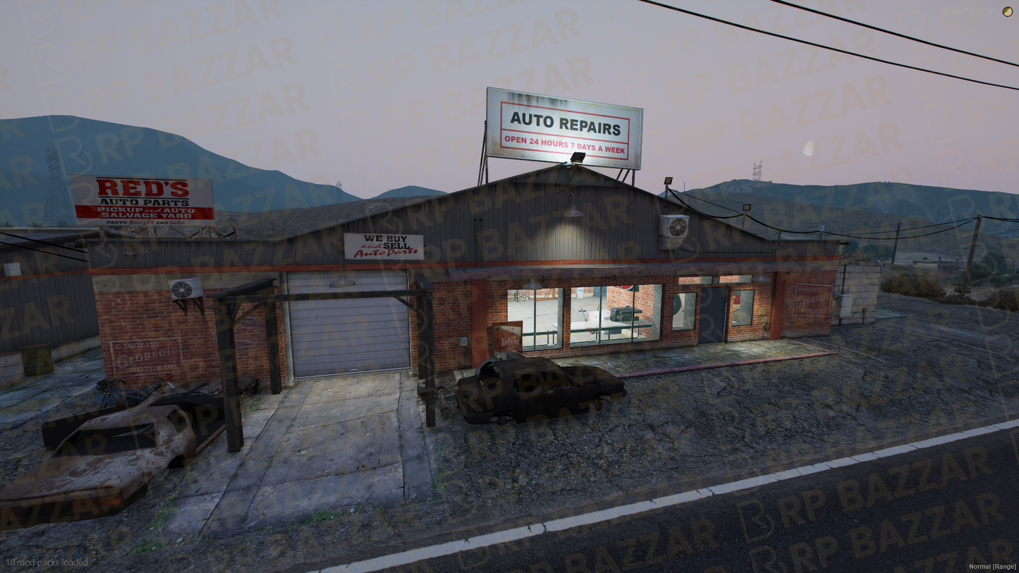 Fortified Mechanic Shop FiveM MLO — GTA RP Interior — ESX QB QBOX — RPBazzar