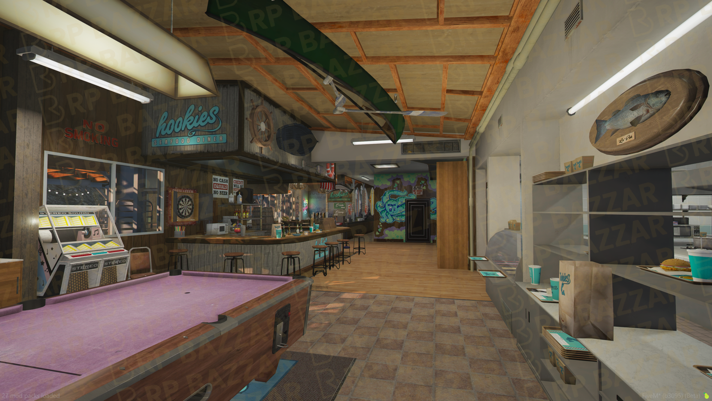 Modern Pizza Place FiveM MLO — GTA RP Interior — ESX QB QBOX — RPBazzar