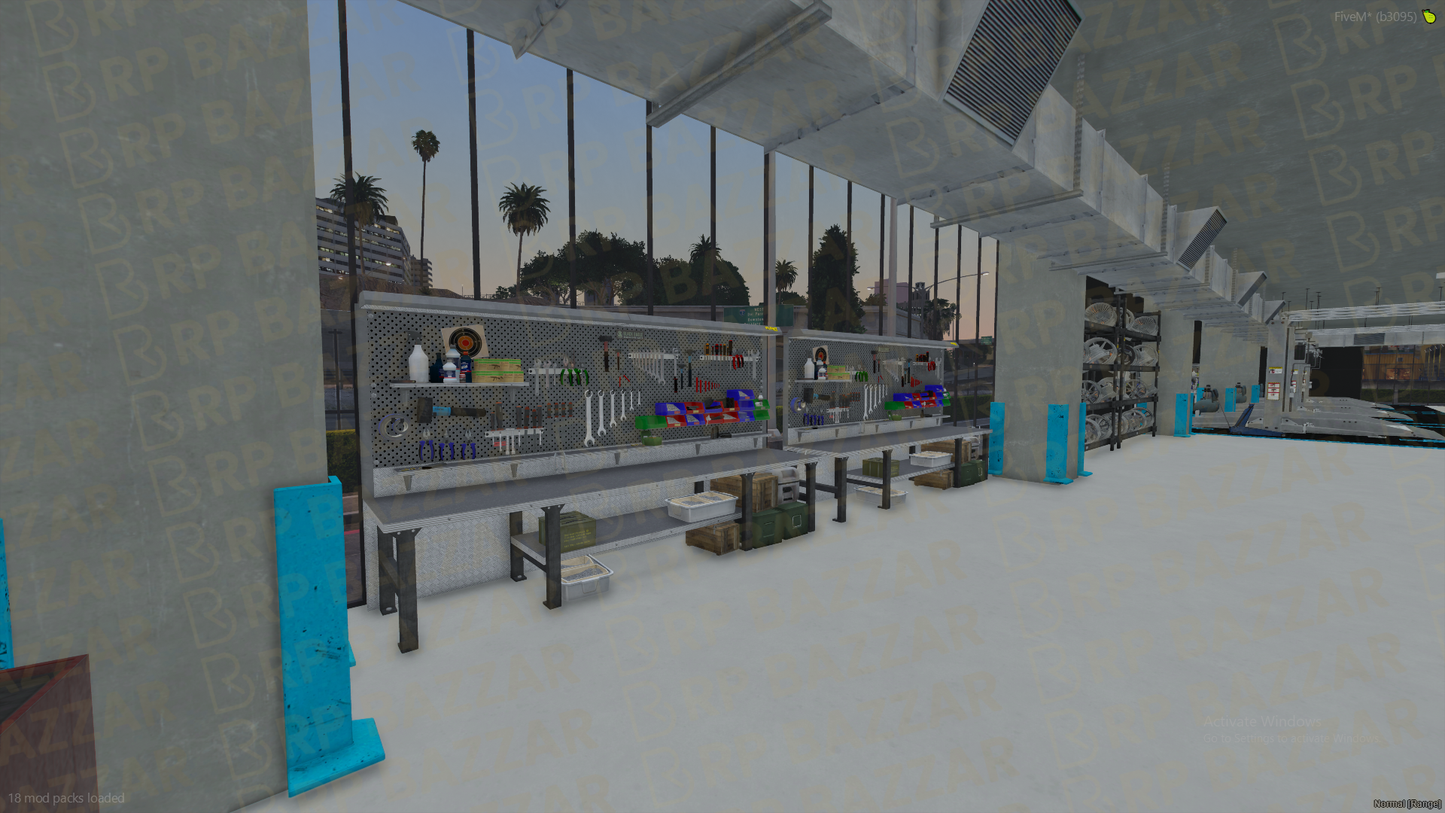 Midnight Mechanic Shop FiveM MLO — GTA RP Interior — ESX QB QBOX — RPBazzar
