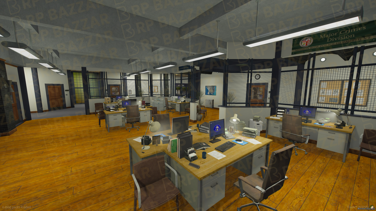 Sheriff Police Station FiveM MLO — GTA RP Interior — ESX QB QBOX — RPBazzar