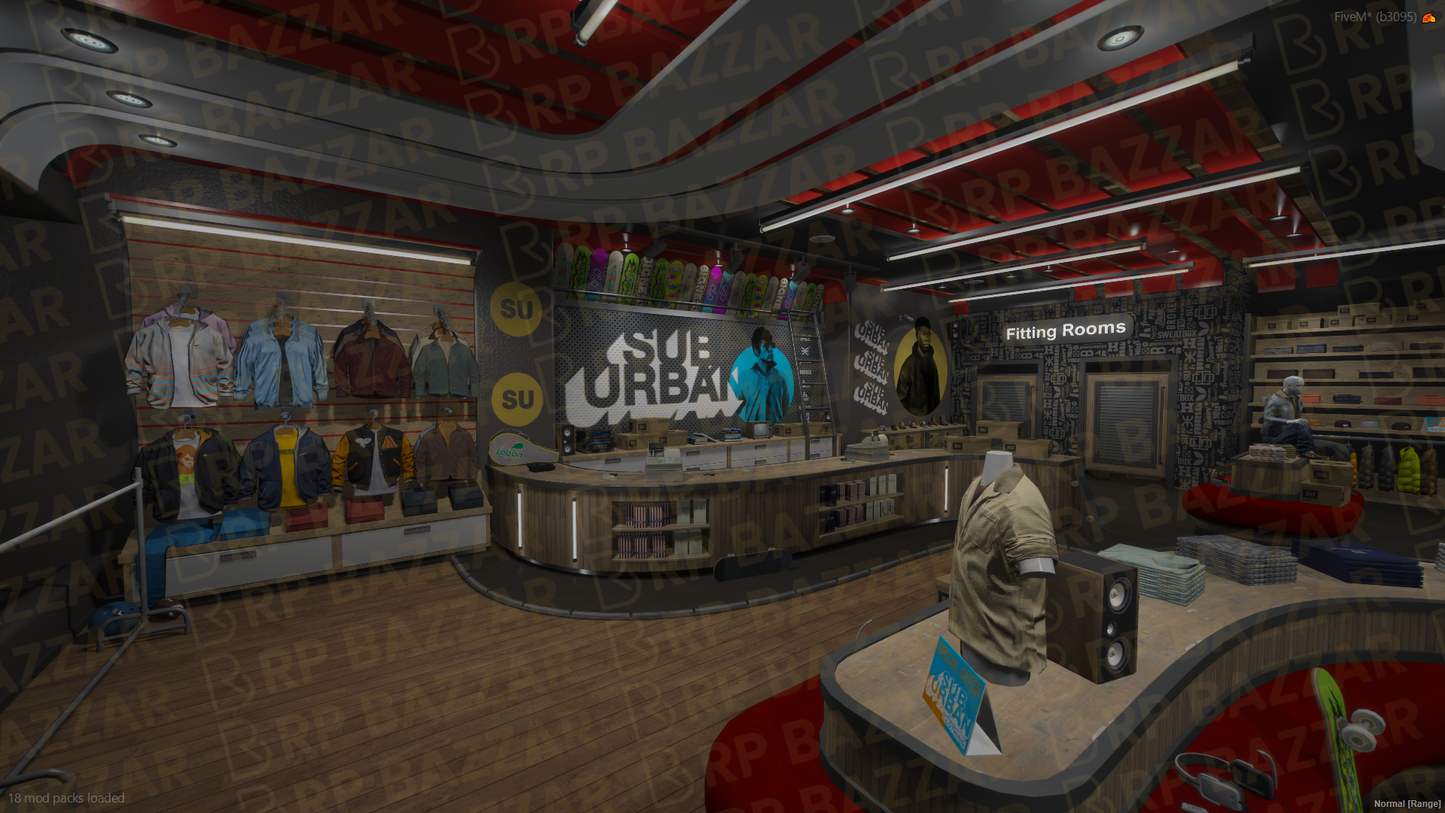 Trendy Clothing Store FiveM MLO — GTA RP Interior — ESX QB QBOX — RPBazzar