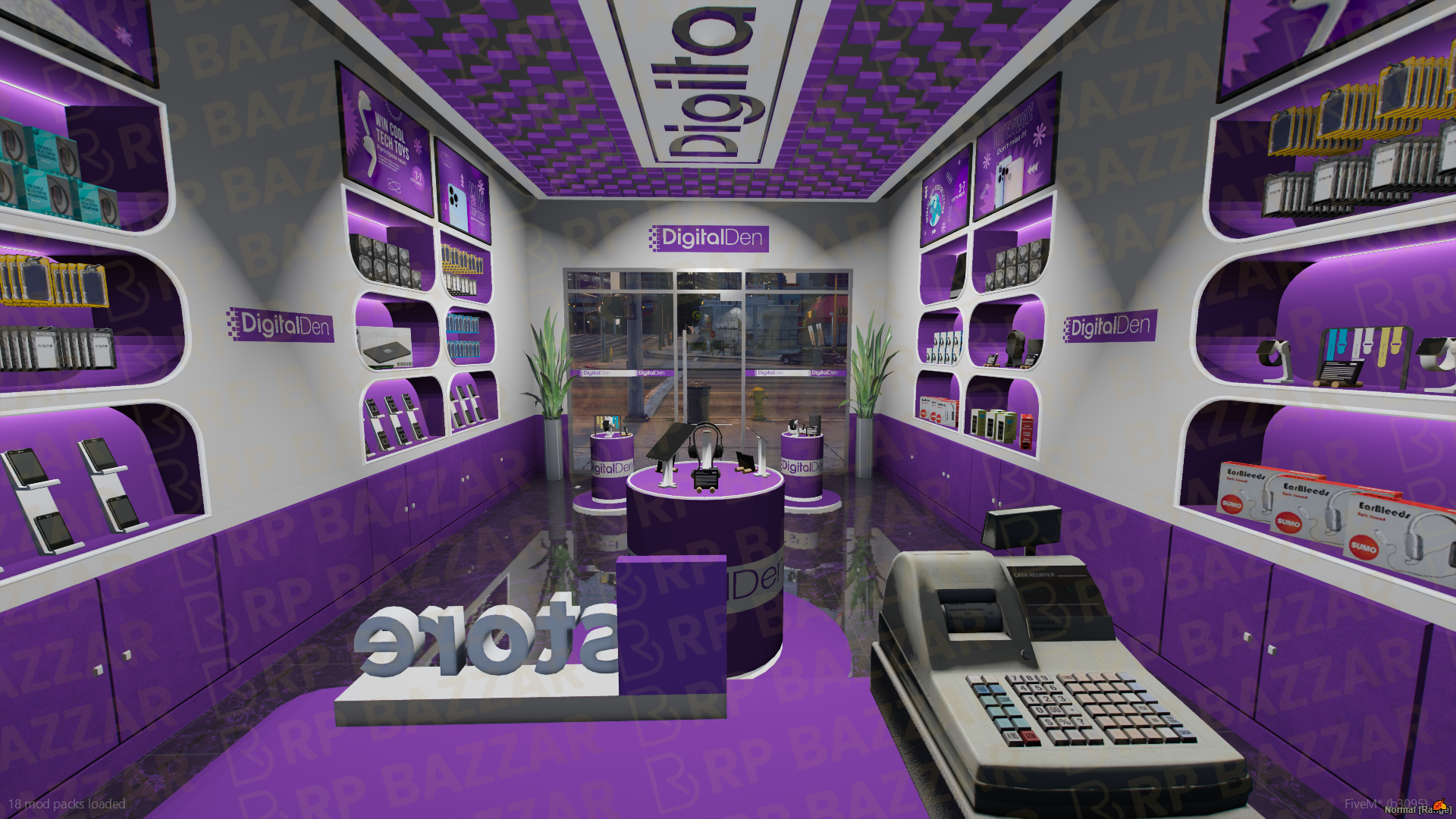 Tech Electronic Store FiveM MLO — GTA RP Interior — ESX QB QBOX — RPBazzar