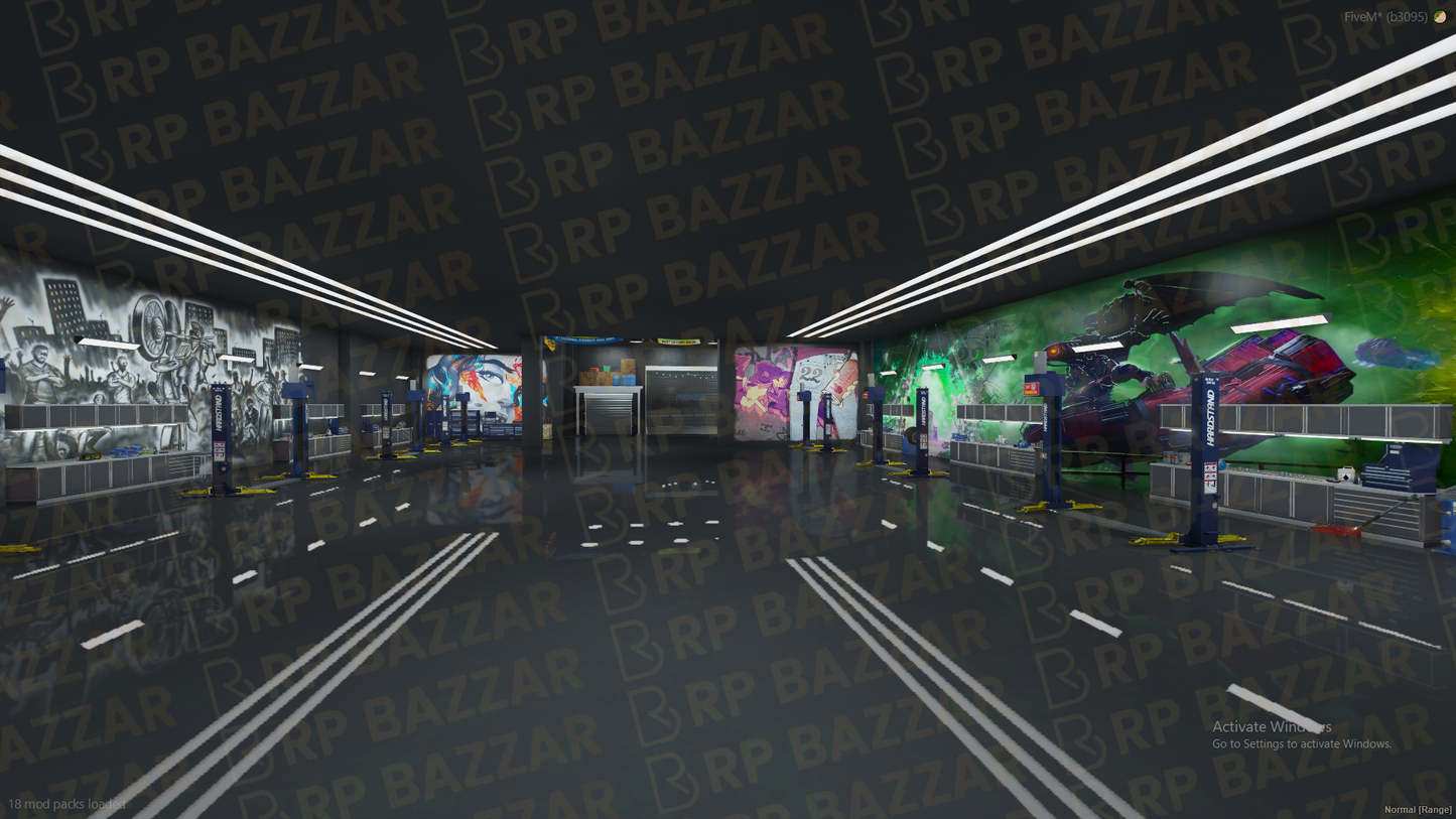 Pro Mechanic Shop FiveM MLO — GTA RP Interior — ESX QB QBOX — RPBazzar