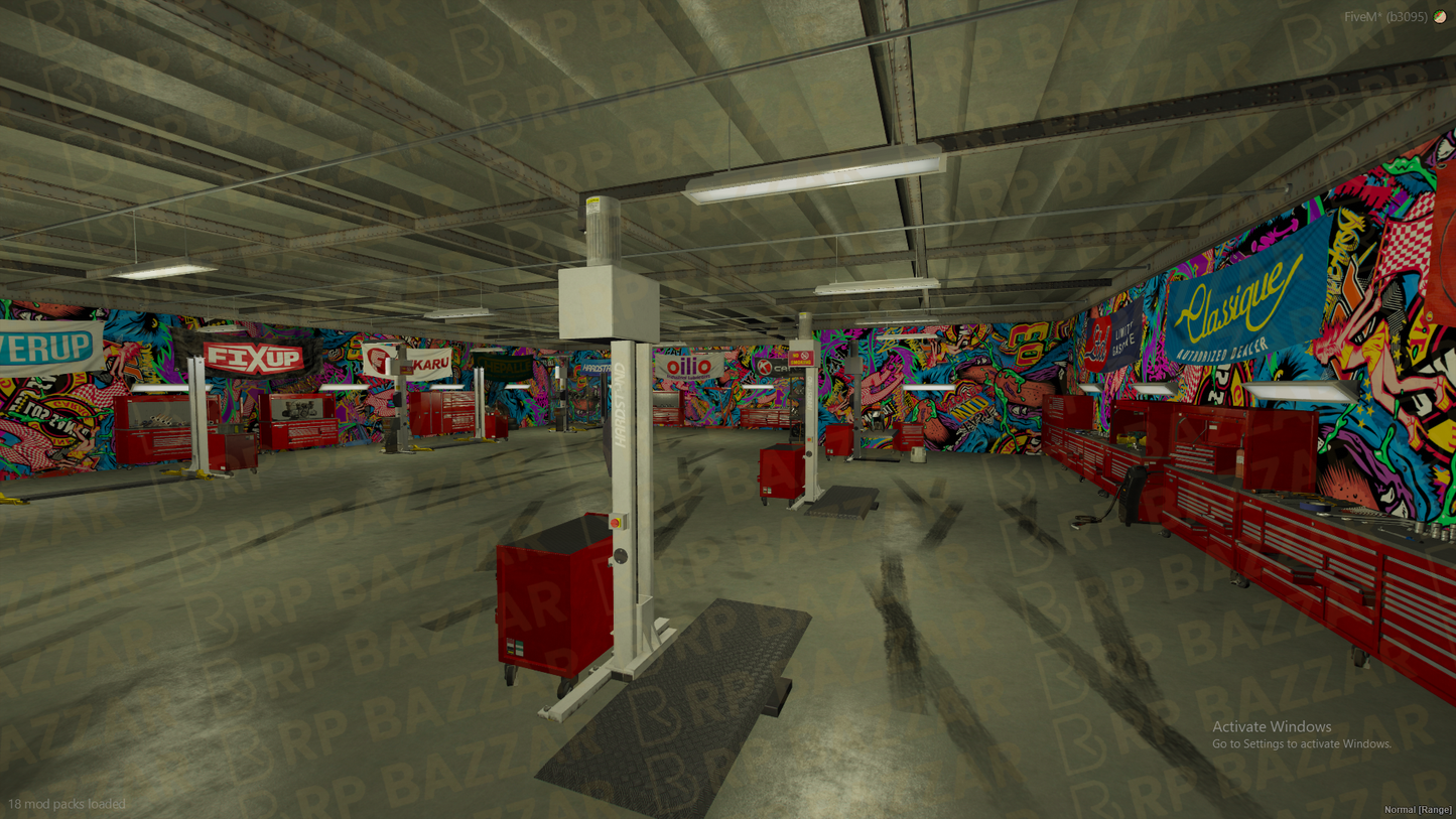 Abandoned Mechanic Shop FiveM MLO — GTA RP Interior — ESX QB QBOX — RPBazzar