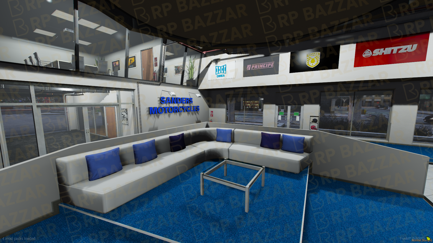 Slick Vehicle Shop FiveM MLO — GTA RP Interior — ESX QB QBOX — RPBazzar