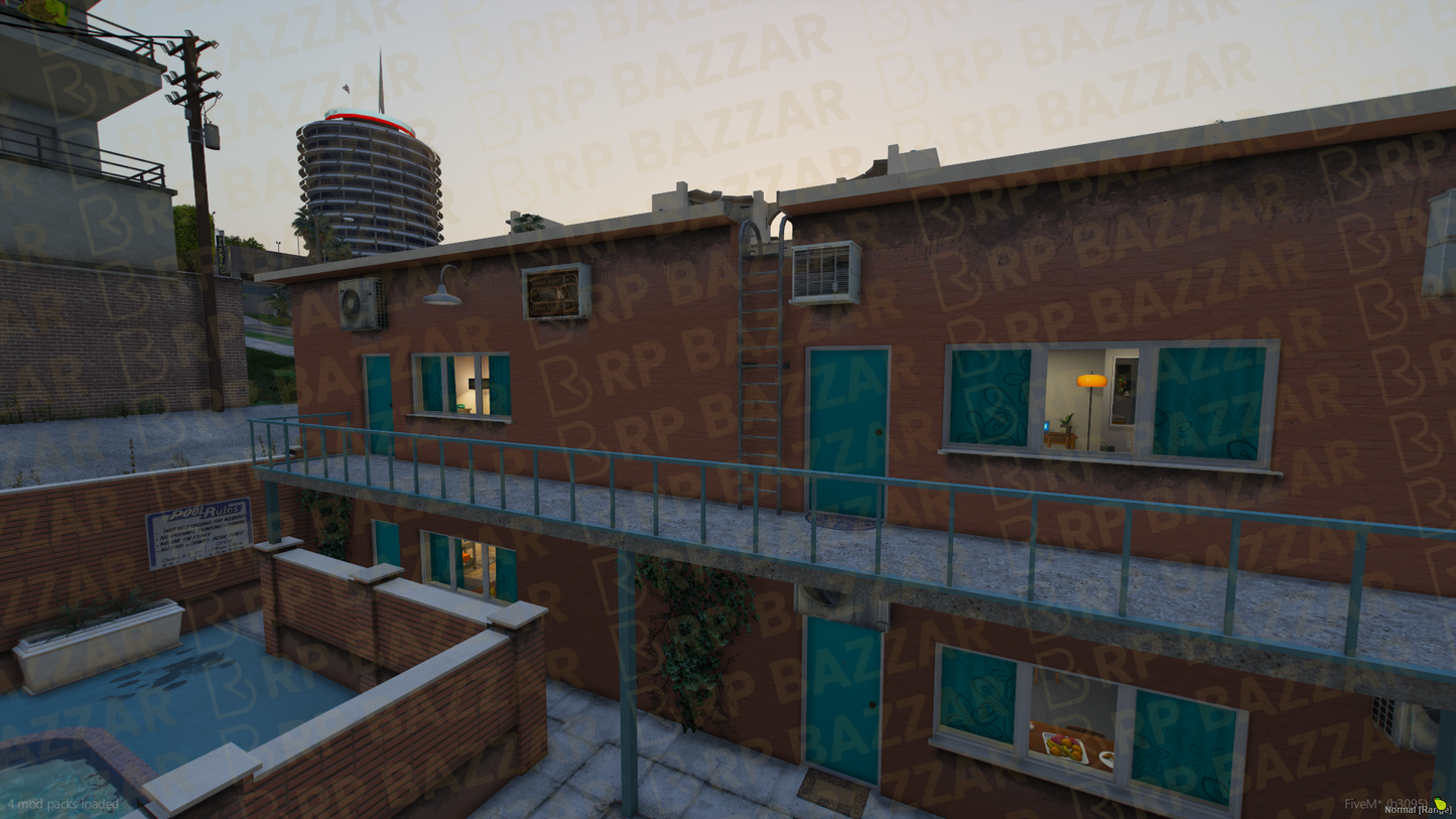 Neon Motel FiveM MLO — GTA RP Interior — ESX QB QBOX — RPBazzar