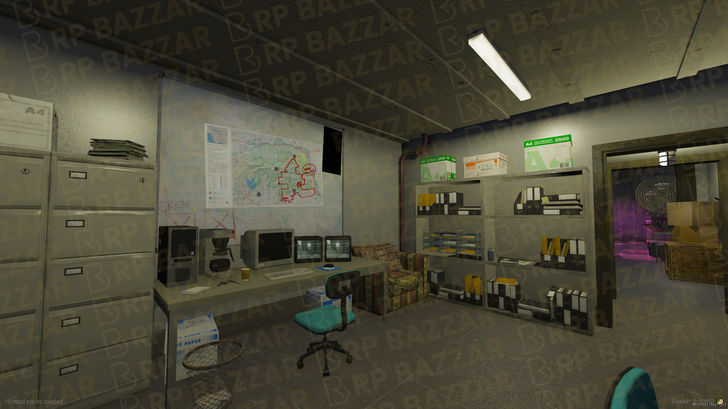 Basement Drug Lab FiveM MLO — GTA RP Interior — ESX QB QBOX — RPBazzar