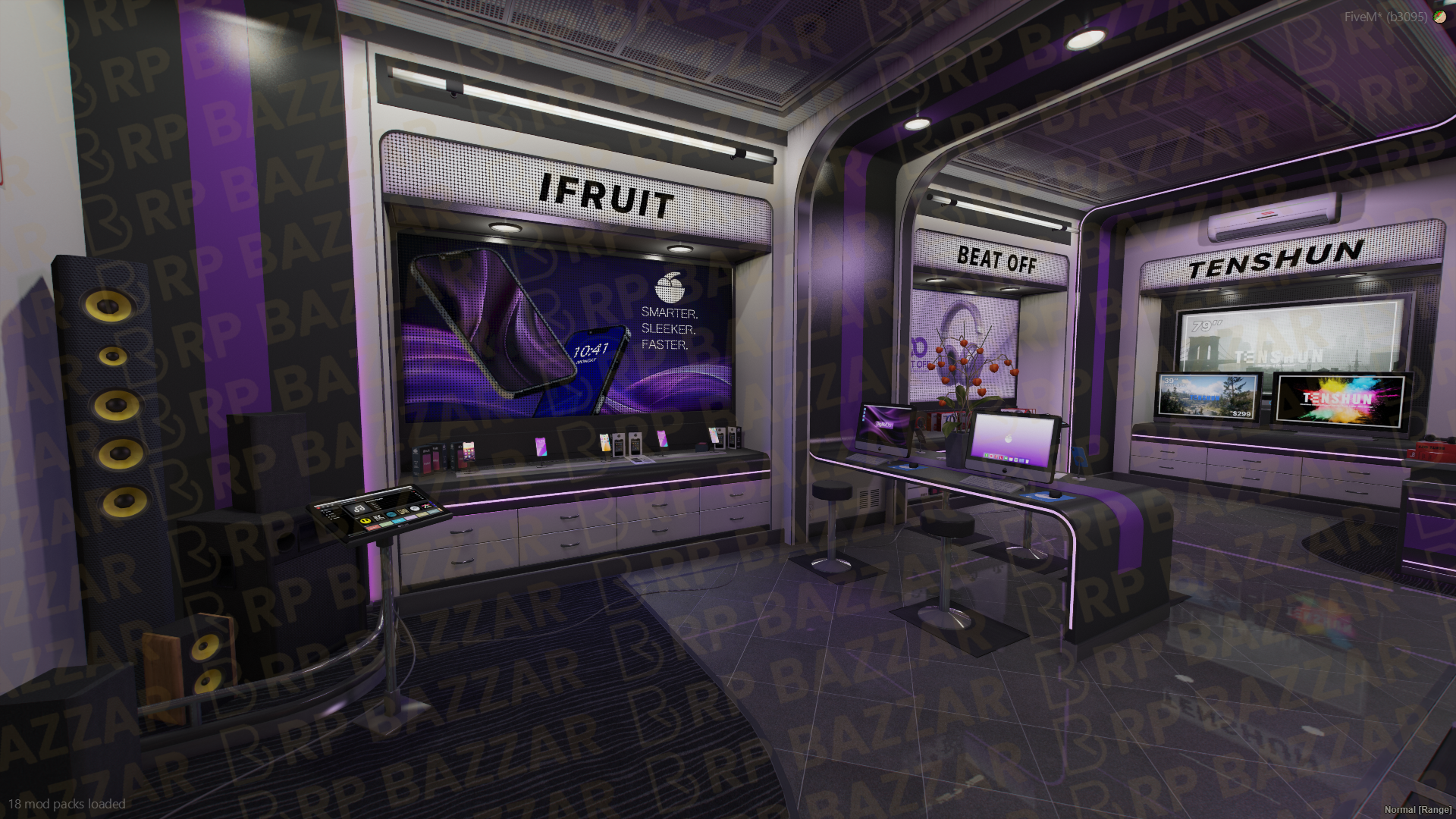 Modern Electronic Store FiveM MLO — GTA RP Interior — ESX QB QBOX — RPBazzar