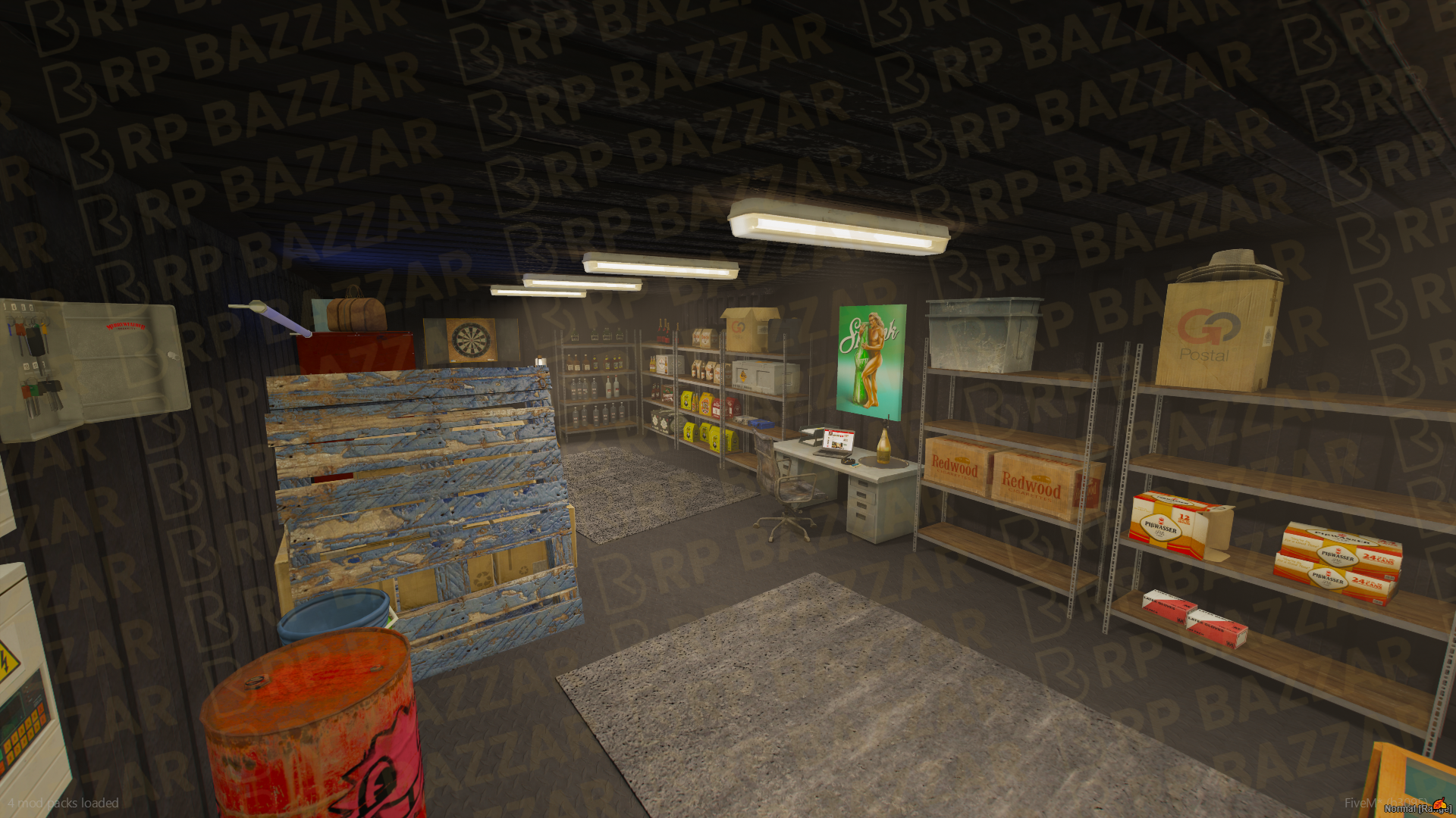 Massive Storage Room & Warehouse FiveM MLO — GTA RP Interior — ESX QB QBOX — RPBazzar