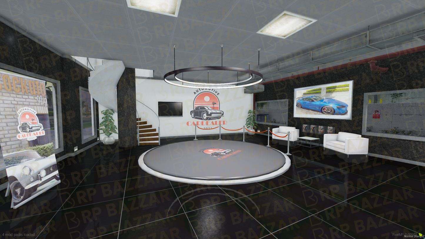 Deluxe Vehicle Shop FiveM MLO — GTA RP Interior — ESX QB QBOX — RPBazzar