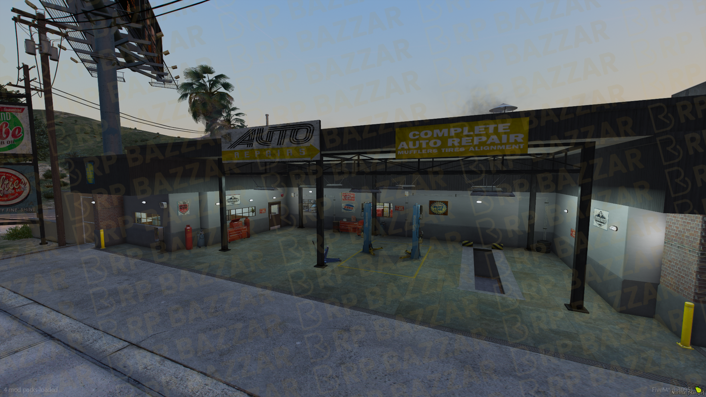 Pro Repair Station FiveM MLO — GTA RP Interior — ESX QB QBOX — RPBazzar