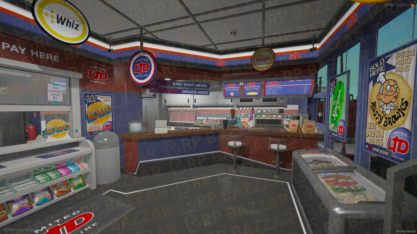 Corner Gas Station FiveM MLO — GTA RP Interior — ESX QB QBOX — RPBazzar