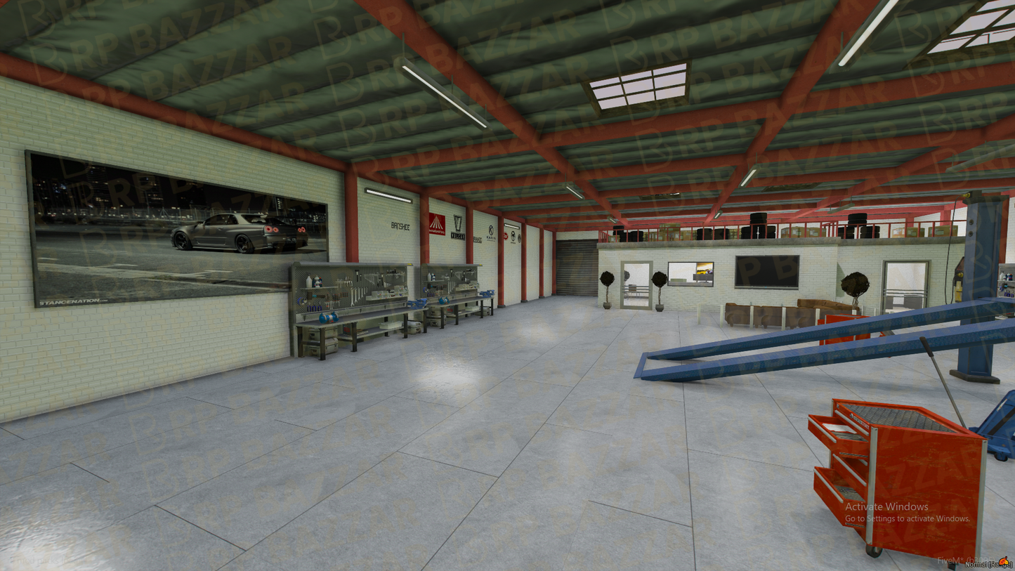 Immersive Mechanic Shop FiveM MLO — GTA RP Interior — ESX QB QBOX — RPBazzar