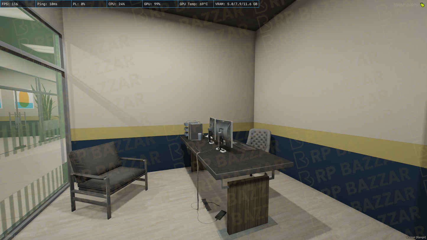 Spacious Office FiveM MLO — GTA RP Interior — ESX QB QBOX — RPBazzar