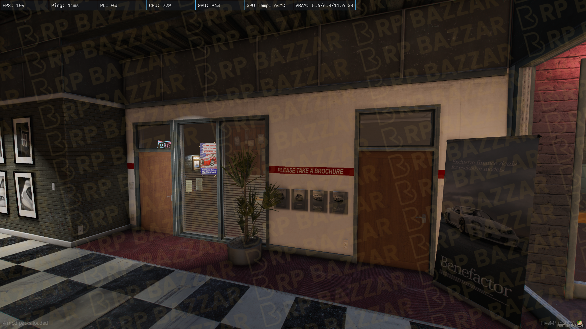 Garage Vehicle Shop FiveM MLO — GTA RP Interior — ESX QB QBOX — RPBazzar