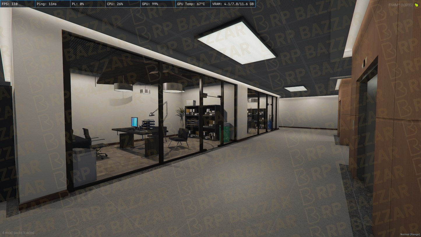 Sleek Office FiveM MLO — GTA RP Interior — ESX QB QBOX — RPBazzar