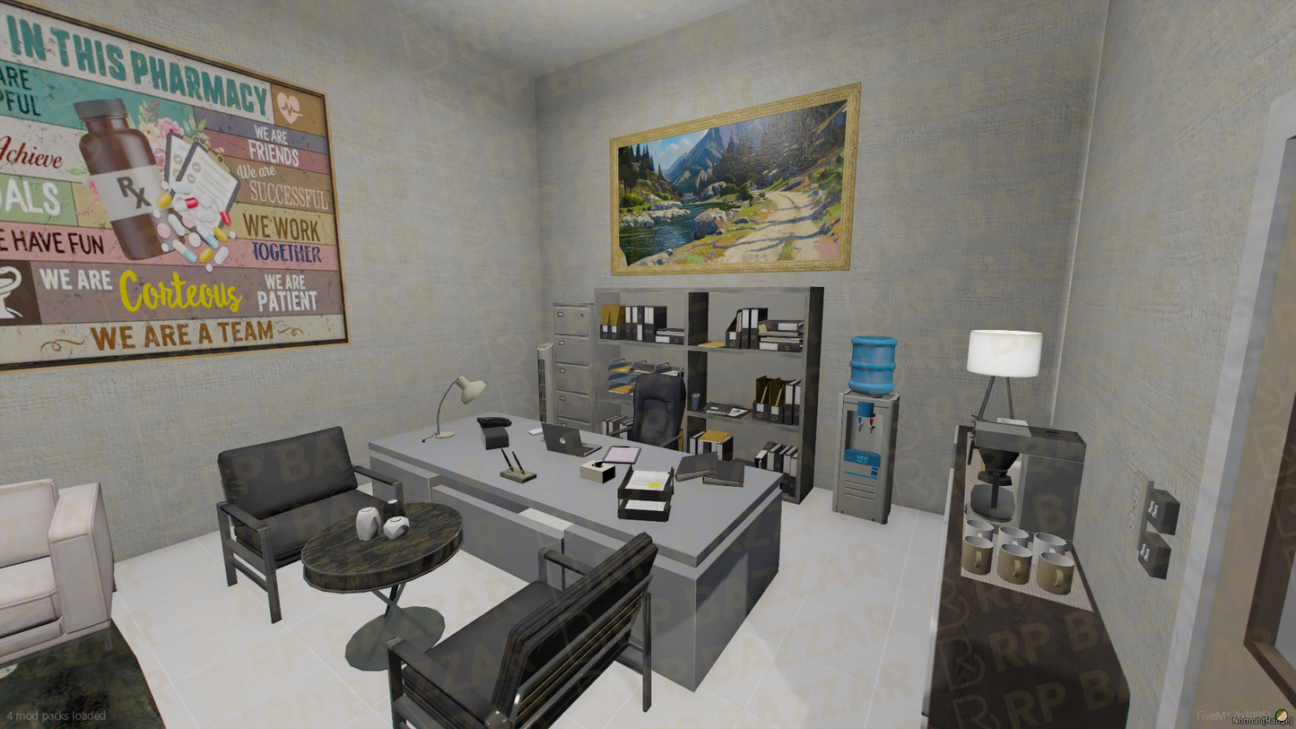 Urban Pharmacy FiveM MLO — GTA RP Interior — ESX QB QBOX — RPBazzar
