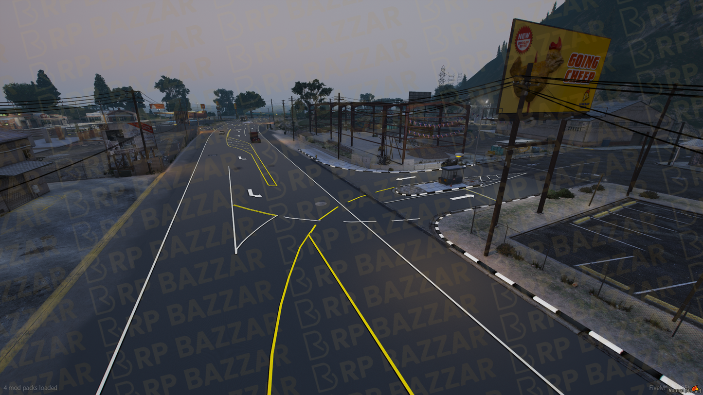 Downtown Road FiveM MLO — GTA RP Road Map — ESX QB QBOX — RPBazzar