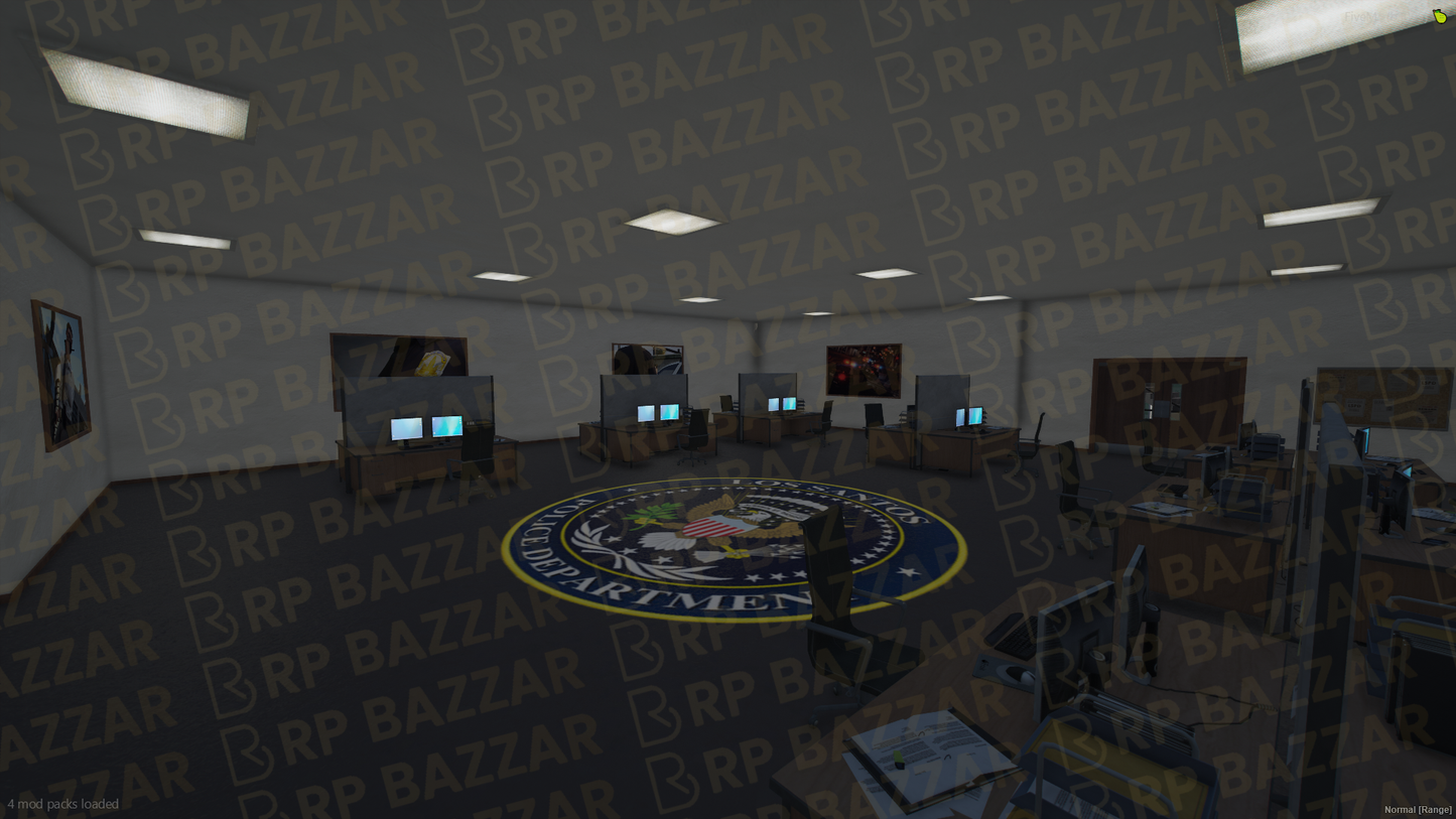 Vanguard Police Station FiveM MLO — GTA RP Interior — ESX QB QBOX — RPBazzar