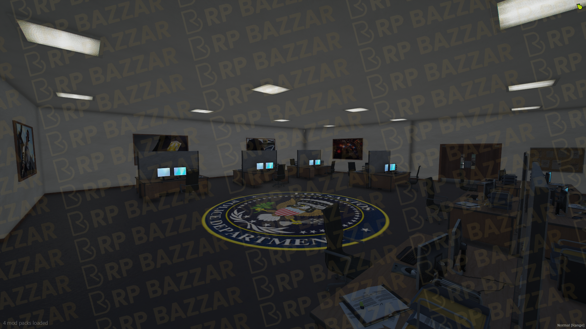 Vanguard Police Station FiveM MLO — GTA RP Interior — ESX QB QBOX — RPBazzar