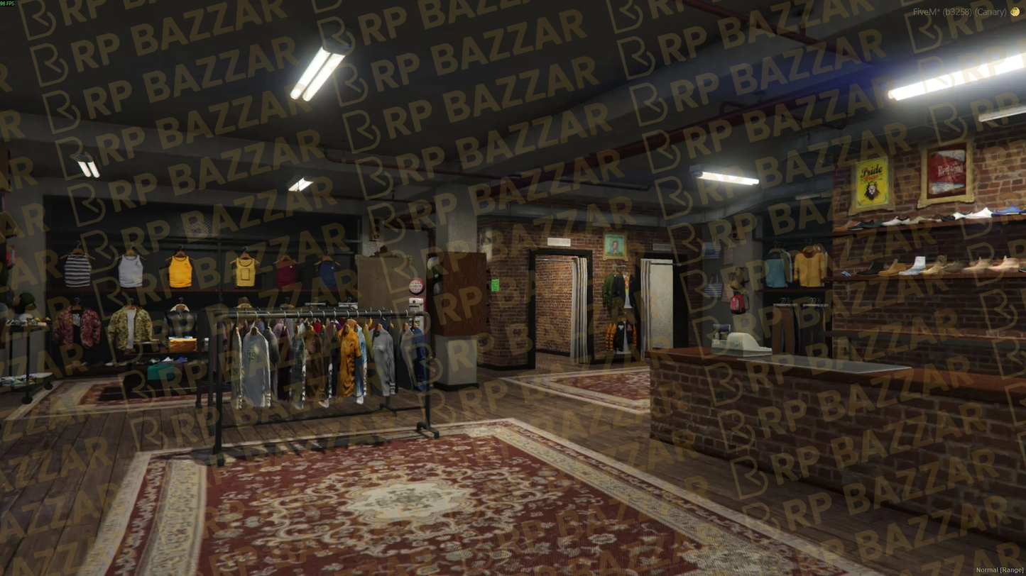 Premium Clothing Store FiveM MLO — GTA RP Interior — ESX QB QBOX — RPBazzar