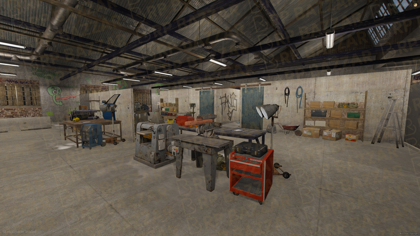 Gritty Gang Garage FiveM MLO — GTA RP Interior — ESX QB QBOX — RPBazzar