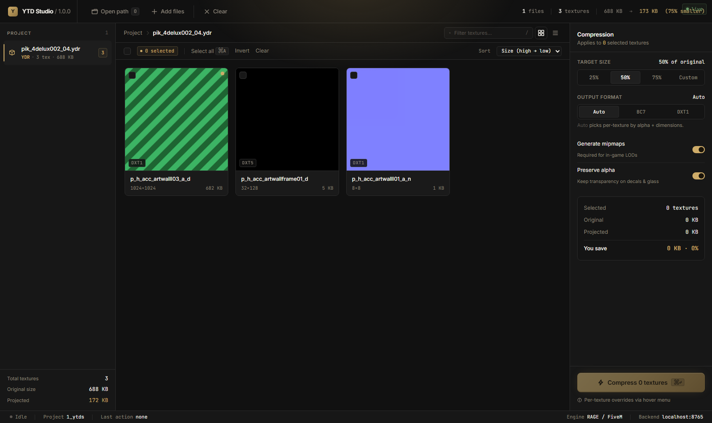YTD Studio - FiveM GTA V Texture Editor & Repack Tool